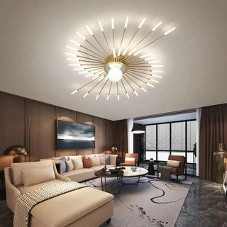 Zynella Firework Wand Chandelier Modern  Luxury Gold Frame Light Fitting