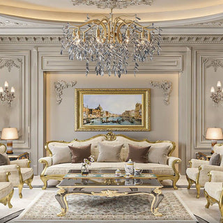 Waltz Crystal Chandelier Artistic Modern  Scandinavian Wooden Accent Light