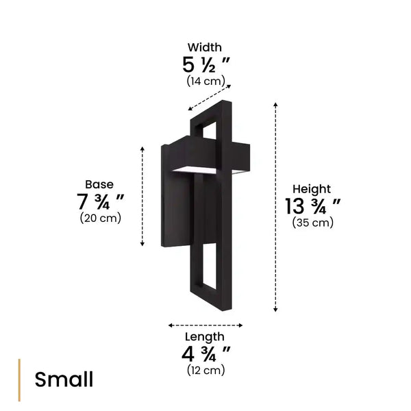 Zynella Titan: Modern Stainless Steel Outdoor Sconce (IP65 Waterproof)