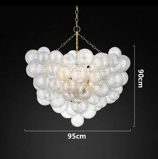 Zynella Bubble Chandelier Modern  Chic Glass Globe Pendant