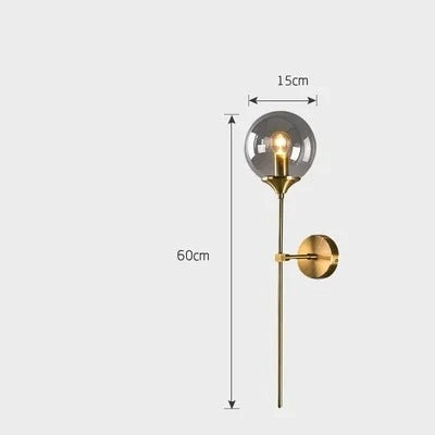Eclipse Glass Ball Modern Wall Lamp