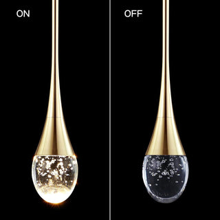 Water Drop Crystal Pendant Refined Modern  Sculptural Spiral LED Fixture