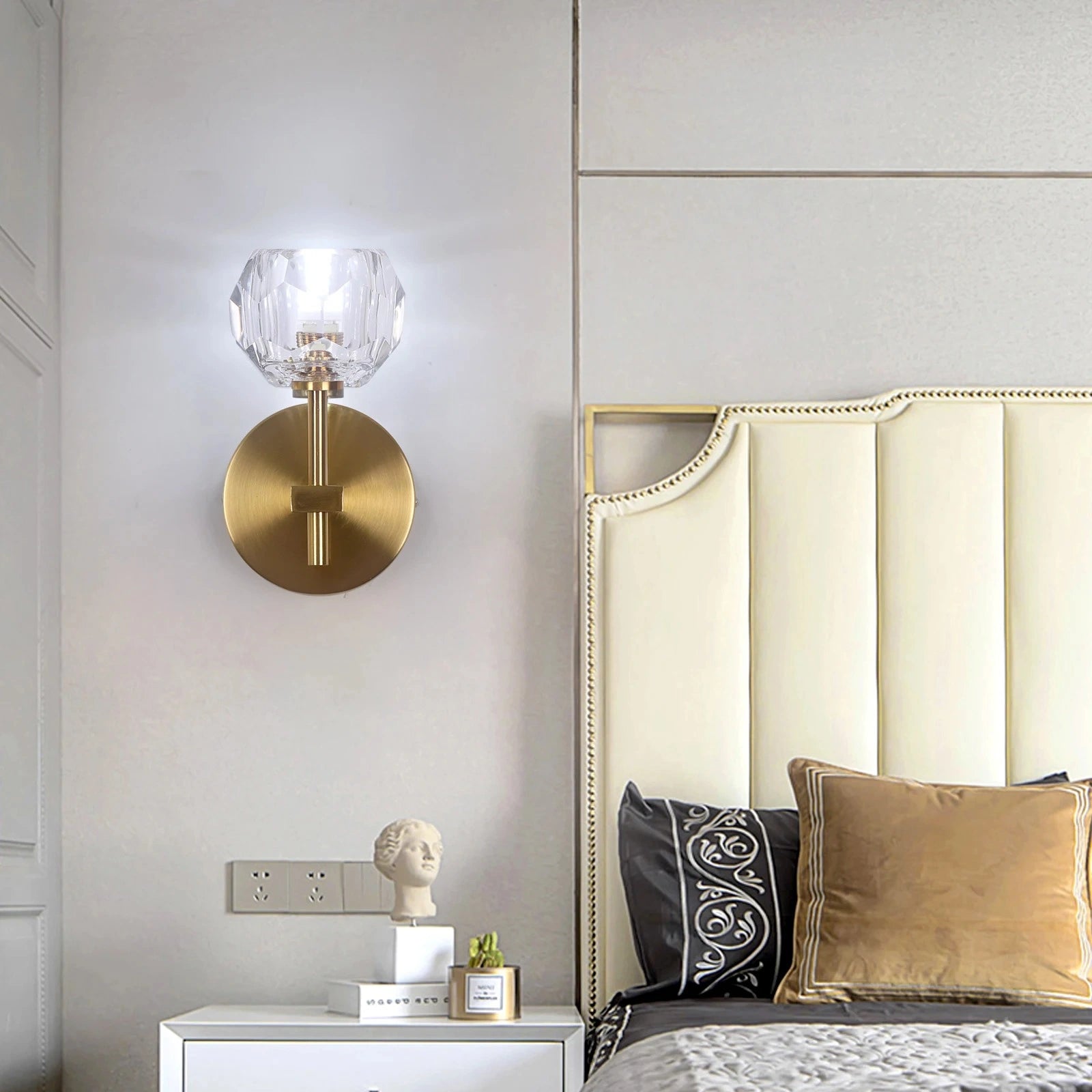 Ebony Crystal Classic Wall Lights