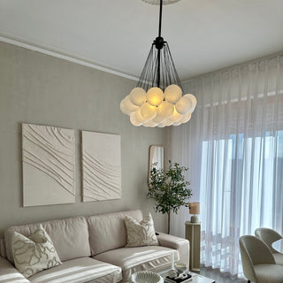 Zynella Frosted Ball Chandelier Modern Geometric Design Lamp