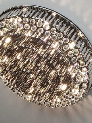 Meridian Black Crystal Chandelier Modern  Ornate Antique Finish Fixture