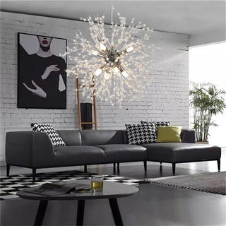 Modern Dandelion Pendant Light Modern  Opulent Multi-Tier Crystal Chandelier