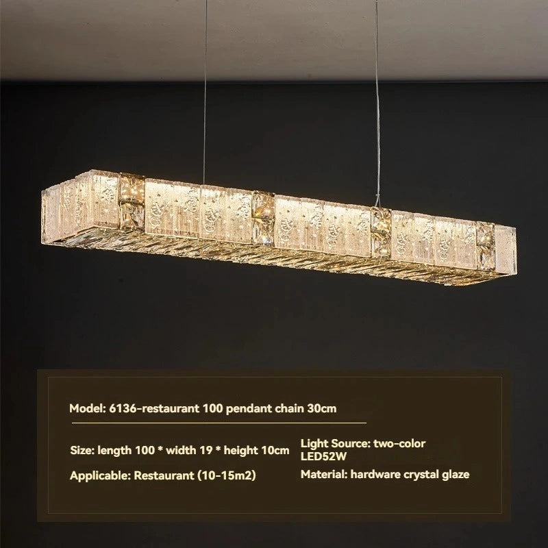 Zynella Gold Crystal Chain Pendant Chandelier
