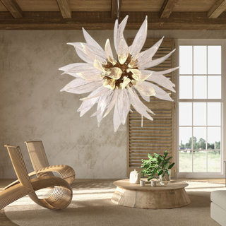 Sunflower Glass Chandelier Premium Modern Geometric Design Lamp