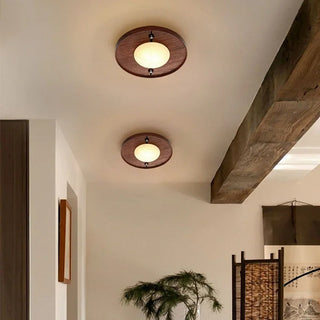 Walnut Glow Arch Wall Light Refined Modern  Vintage Brass Accent Lighting