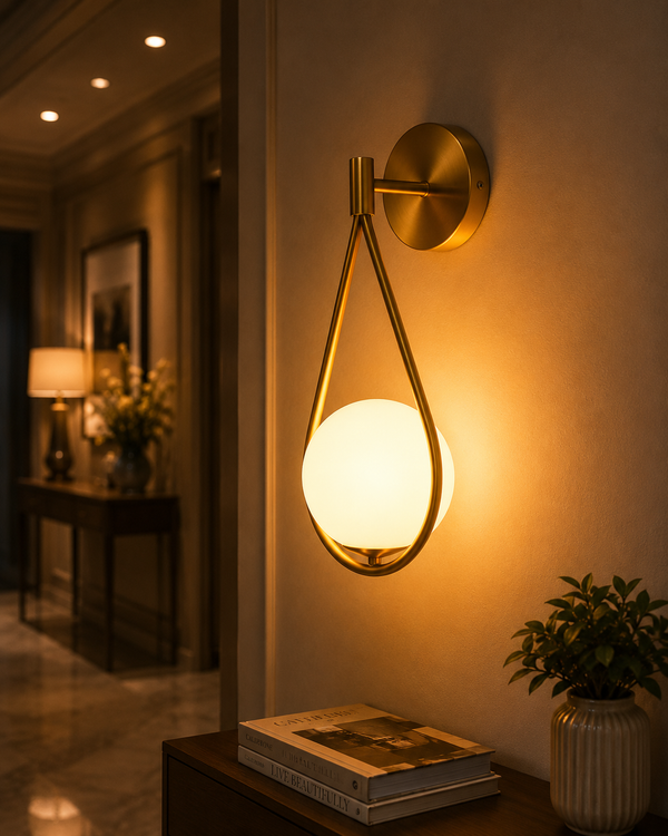 Golden Droplet Modern Lamp
