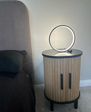 Zynella Circle LED Touch Sensitive Lamp Modern  Sculptural Spiral LED Fixture