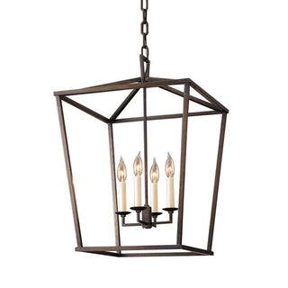 Zynella Retro Candle Cage Pendant Refined Modern  Sculptural Spiral LED Fixture