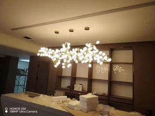 Golden Grape Vine Chandelier Modern  Luxury Marble Base Table Lamp