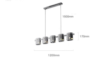 Houdini Long Chandelier Modern  Scandinavian Wooden Accent Light