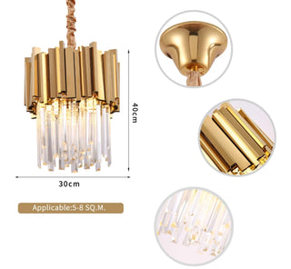 Elizabeth Crystal Pendants Modern  Opulent Multi-Tier Crystal Chandelier