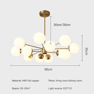 Melanie Bubble Chandelier Modern  Ornate Antique Finish Fixture