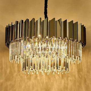 Cuban Grey Chandelier Modern  Rustic Industrial Hanging Lamp