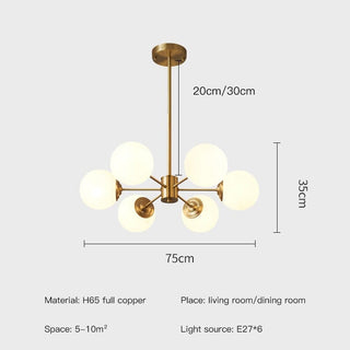 Melanie Bubble Chandelier Modern  Ornate Antique Finish Fixture