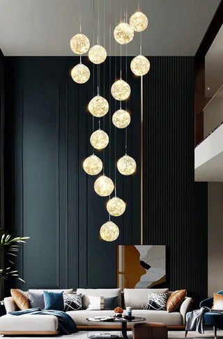Bella Glass Ball Chandelier Modern  Elegant Teardrop LED Pendant