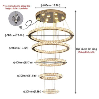Sierra Ring Pendant Light Opulent Modern  Sleek Linear Suspension Light