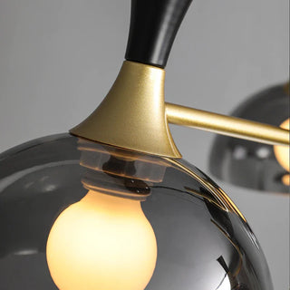 Grosvenor Black Glass LED Chandelier Modern  Opulent Multi-Tier Crystal Chandelier