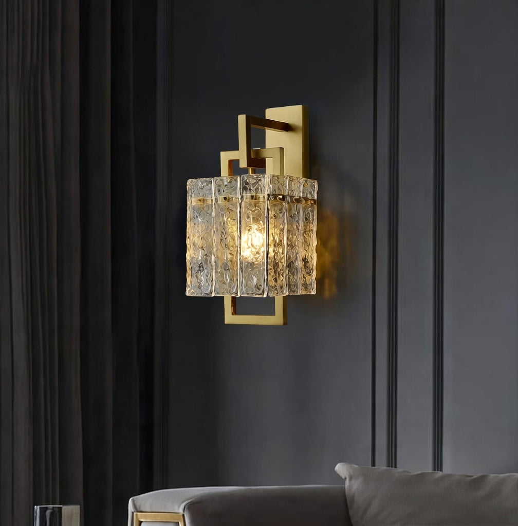 Ozma Golden Glass Wall Light
