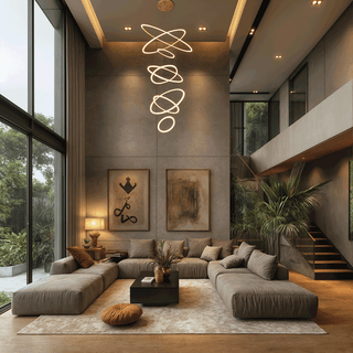 Mia Ring Chandelier Modern  Elegant Teardrop LED Pendant