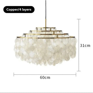 Sadaf Luxury Shell Chandelier Chic Modern  Luxury Marble Base Table Lamp