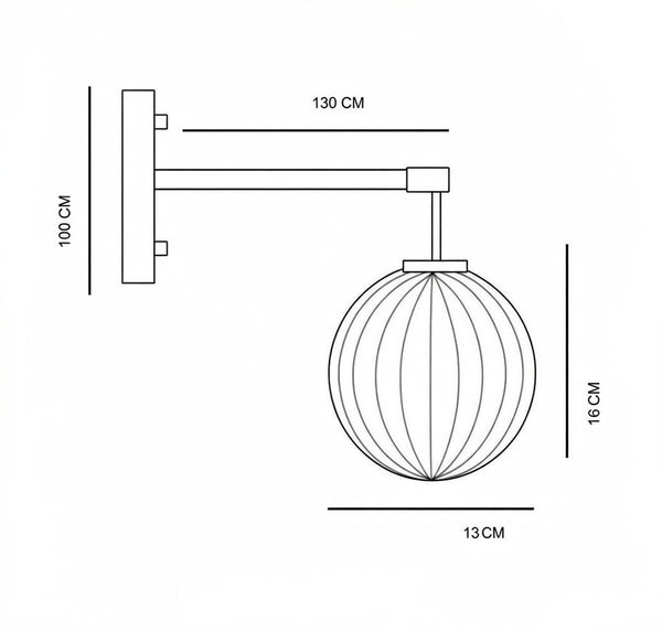 Orla Antique Glass Wall Lamp