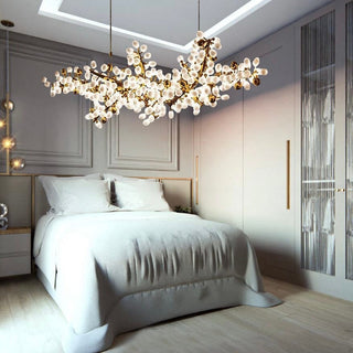 Golden Grape Vine Chandelier Modern  Luxury Marble Base Table Lamp