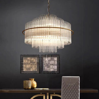 Luna Collection Modern  Classic Drum Shade Ceiling Light
