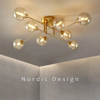 Piccadilly Glass Ball Chandelier Chic Modern  Luxury Marble Base Table Lamp
