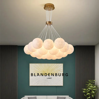 Bubble Planets Chandelier Modern  Scandinavian Wooden Accent Light