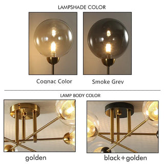 Piccadilly Glass Ball Chandelier Chic Modern  Luxury Marble Base Table Lamp