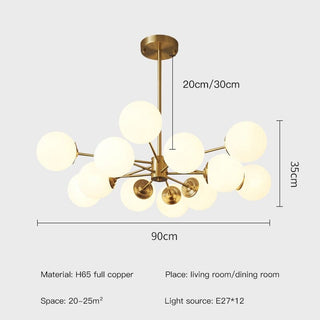 Melanie Bubble Chandelier Modern  Ornate Antique Finish Fixture