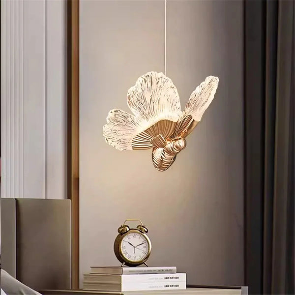 Acrylic butterfly LED ceiling pendant