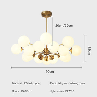Melanie Bubble Chandelier Modern  Ornate Antique Finish Fixture