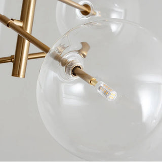 Baker Glass Chandelier Modern  Chic Glass Globe Pendant