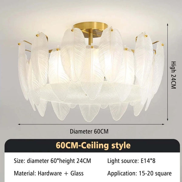 Alloy LED chandelier angle view