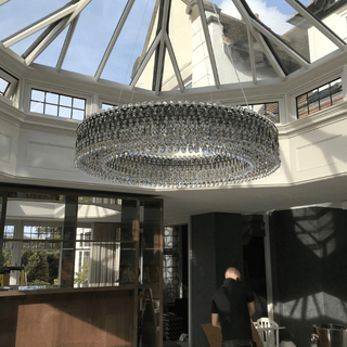 Allure Crystal Chandelier Modern  Rustic Industrial Hanging Lamp
