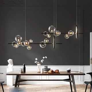 Amelia Glass Chandelier Modern  Rustic Industrial Hanging Lamp