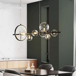 Amelia Glass Chandelier Modern  Rustic Industrial Hanging Lamp