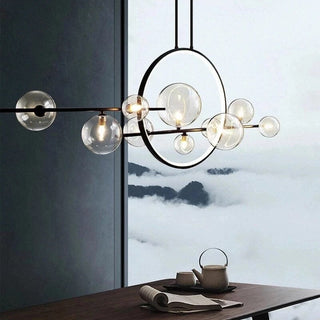 Amelia Glass Chandelier Modern  Rustic Industrial Hanging Lamp