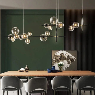 Amelia Glass Chandelier Modern  Rustic Industrial Hanging Lamp