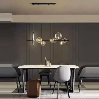 Amelia Glass Chandelier Modern  Rustic Industrial Hanging Lamp