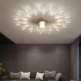 Zynella Firework Wand Chandelier Modern  Luxury Gold Frame Light Fitting