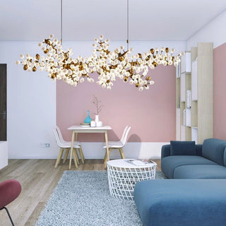 Golden Grape Vine Chandelier Modern  Luxury Marble Base Table Lamp