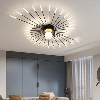 Zynella Firework Wand Chandelier Modern  Luxury Gold Frame Light Fitting