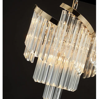 Waterloo Crystal Chandelier Stylish Modern Geometric Design Lamp