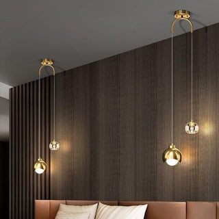 Laylah Crystal Pendant Modern  Luxury Marble Base Table Lamp
